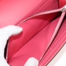 HERMES Constance Long Wallet Leather Pink Auth 141188M-10
