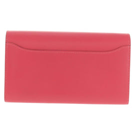 HERMES Constance Long Wallet Leather Pink Auth 141188M - 0
