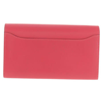 HERMES Constance Long Wallet Leather Pink Auth 141188M - 0