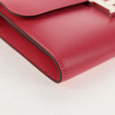 HERMES Constance Long Wallet Leather Pink Auth 141188M-14
