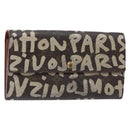 LOUIS VUITTON Monogram Graffiti Porte Monnaie Credit White M92189 LV Auth 141190-1