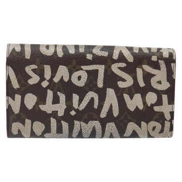 LOUIS VUITTON Monogram Graffiti Porte Monnaie Credit White M92189 LV Auth 141190 - 0