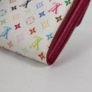 LOUIS VUITTON Multicolor Portefeuille Sarah Wallet White M60667 Auth 141191V-16