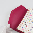 LOUIS VUITTON Multicolor Portefeuille Sarah Wallet White M60667 Auth 141191V-8