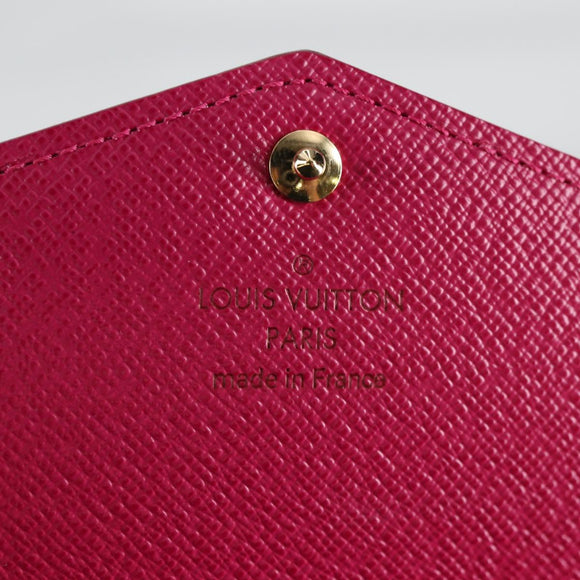 LOUIS VUITTON Multicolor Portefeuille Sarah Wallet White M60667 Auth 141191V