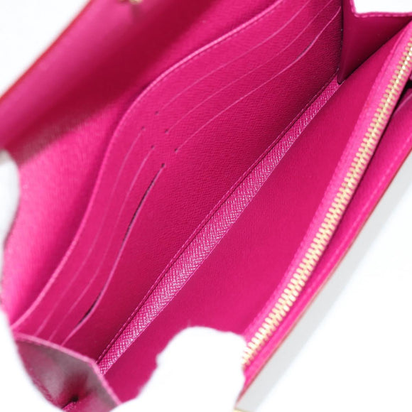 LOUIS VUITTON Multicolor Portefeuille Sarah Wallet White M60667 Auth 141191V