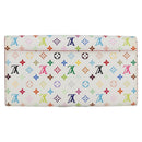 LOUIS VUITTON Multicolor Portefeuille Sarah Wallet White M60667 Auth 141191V-2