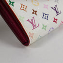 LOUIS VUITTON Multicolor Portefeuille Sarah Wallet White M60667 Auth 141191V-7