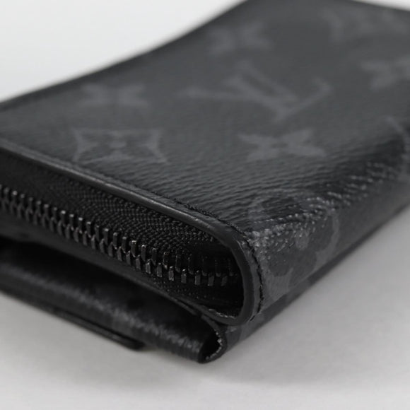 LOUIS VUITTON Eclipse Reverse Zippy Organizer Wallet M82771 LV Auth 141193M