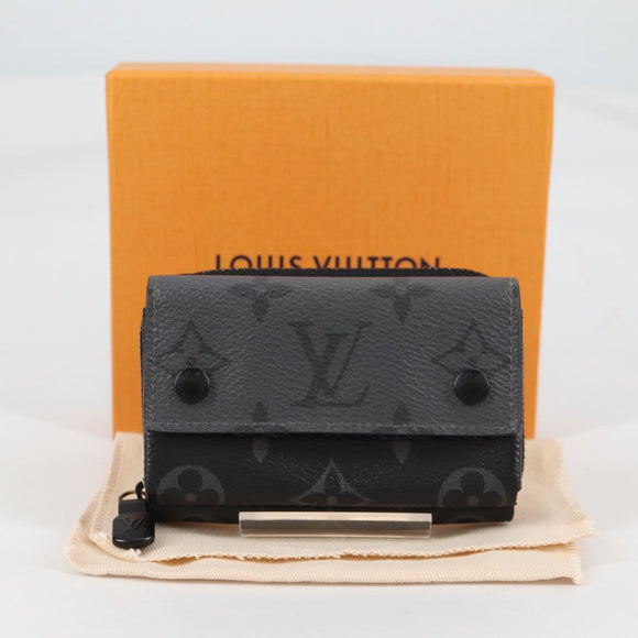 LOUIS VUITTON Eclipse Reverse Zippy Organizer Wallet M82771 LV Auth 141193M