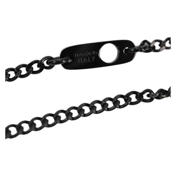 LOUIS VUITTON Collier LV Upside Down Necklace metal Black M62683 LV Auth 141197M