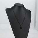 LOUIS VUITTON Collier LV Upside Down Necklace metal Black M62683 LV Auth 141197M-9