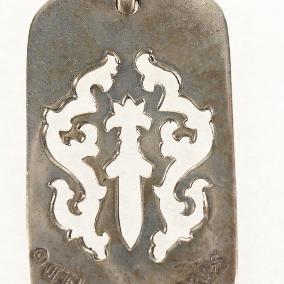 Chrome Hearts Pendant Top Cutout Dagger Dog Tag Ag925 Silver Auth 141204M
