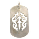 Chrome Hearts Pendant Top Cutout Dagger Dog Tag Ag925 Silver Auth 141204M-6