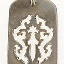 Chrome Hearts Pendant Top Cutout Dagger Dog Tag Ag925 Silver Auth 141204M-8