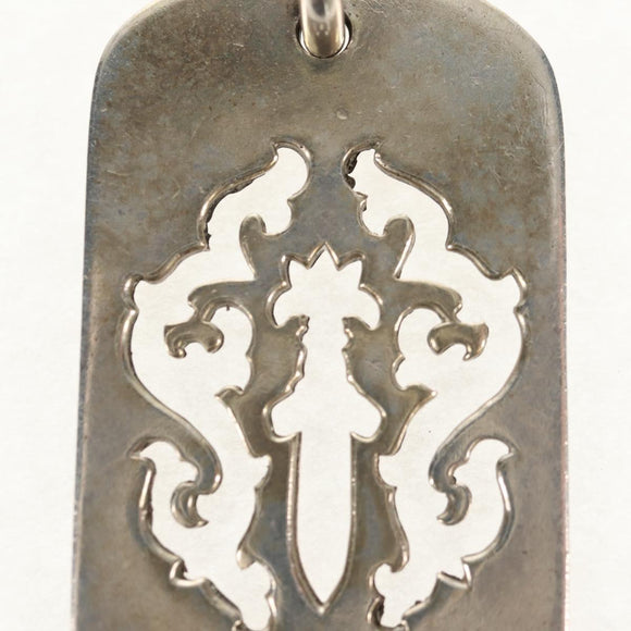 Chrome Hearts Pendant Top Cutout Dagger Dog Tag Ag925 Silver Auth 141204M
