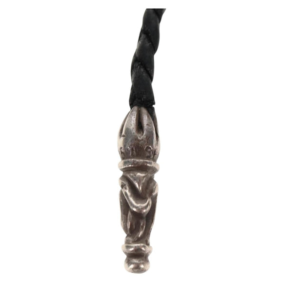 Chrome Hearts Scroll Razor Blade Necklace Ag925 Black Auth 141205M