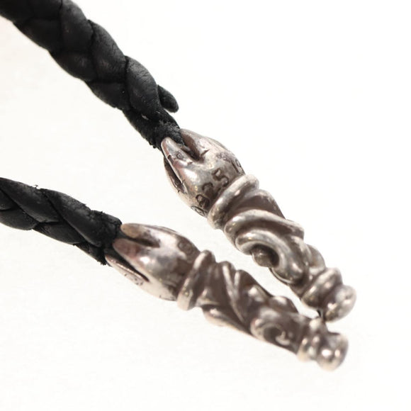 Chrome Hearts Scroll Razor Blade Necklace Ag925 Black Auth 141205M