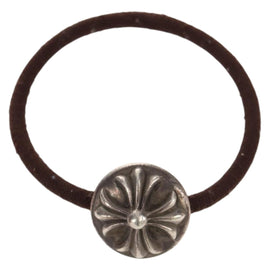 Chrome Hearts Cross Ball Button Hair Tie Ag925 Silver Auth 141206M - 0