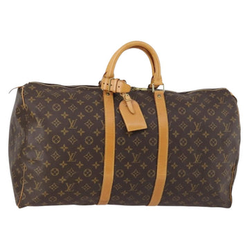LOUIS VUITTON Monogram Keepall 55 Boston Bag M41424 LV Auth 141213