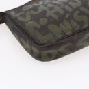 LOUIS VUITTON Graffiti Pochette Accessoires Pouch Khaki M92191 LV Auth 141215-17