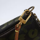 LOUIS VUITTON Graffiti Pochette Accessoires Pouch Khaki M92191 LV Auth 141215-18