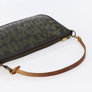 LOUIS VUITTON Graffiti Pochette Accessoires Pouch Khaki M92191 LV Auth 141215-7