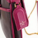 LOUIS VUITTON Art Deco Trappezio Shoulder Bag Leather Pink M97085 Auth 141216V-20