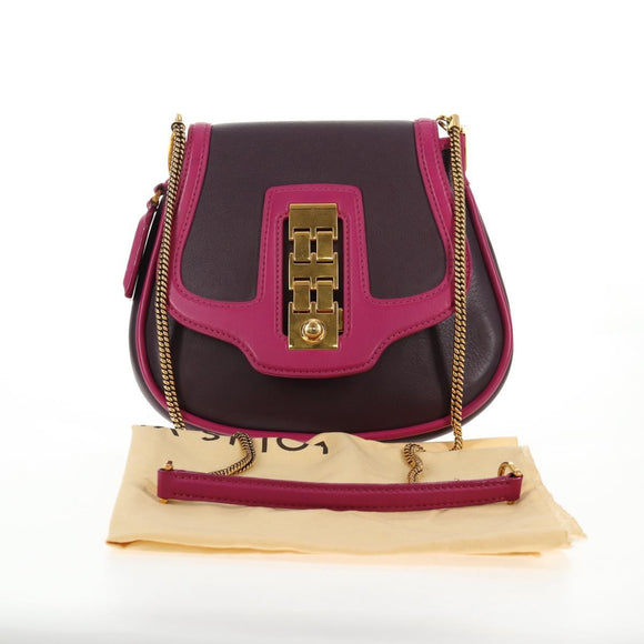 LOUIS VUITTON Art Deco Trappezio Shoulder Bag Leather Pink M97085 Auth 141216V