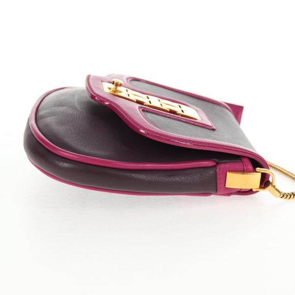 LOUIS VUITTON Art Deco Trappezio Shoulder Bag Leather Pink M97085 Auth 141216V