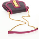 LOUIS VUITTON Art Deco Trappezio Shoulder Bag Leather Pink M97085 Auth 141216V-7