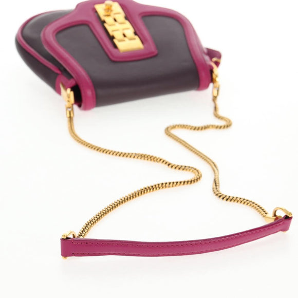 LOUIS VUITTON Art Deco Trappezio Shoulder Bag Leather Pink M97085 Auth 141216V