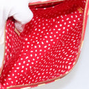LOUIS VUITTON Vernis Yayoi Kusama Pochette Accessoires Red M91428 Auth 141217A-10