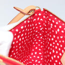 LOUIS VUITTON Vernis Yayoi Kusama Pochette Accessoires Red M91428 Auth 141217A-21