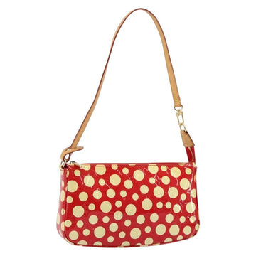 LOUIS VUITTON Vernis Yayoi Kusama Pochette Accessoires Red M91428 Auth 141217SM