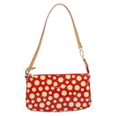 LOUIS VUITTON Vernis Yayoi Kusama Pochette Accessoires Red M91428 Auth 141217A-13