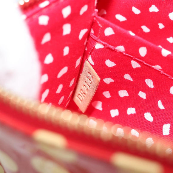 LOUIS VUITTON Vernis Yayoi Kusama Pochette Accessoires Red M91428 Auth 141217A
