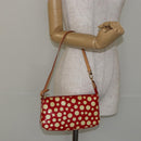 LOUIS VUITTON Vernis Yayoi Kusama Pochette Accessoires Red M91428 Auth 141217A-23