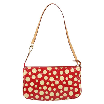 LOUIS VUITTON Vernis Yayoi Kusama Pochette Accessoires Red M91428 Auth 141217SM - 0
