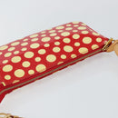 LOUIS VUITTON Vernis Yayoi Kusama Pochette Accessoires Red M91428 Auth 141217A-6