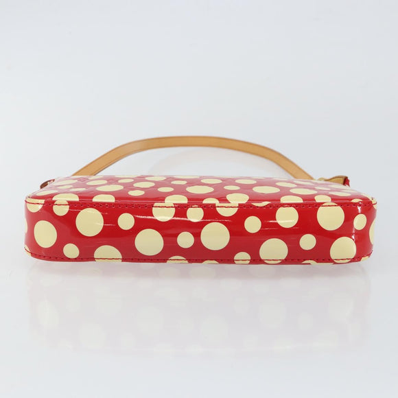 LOUIS VUITTON Vernis Yayoi Kusama Pochette Accessoires Red M91428 Auth 141217A