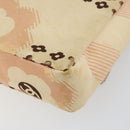 CHANEL Camelia Chain Shoulder Bag Satin Pink Gold CC Auth 141221-15