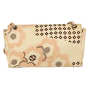 CHANEL Camelia Chain Shoulder Bag Satin Pink Gold CC Auth 141221-2