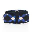 CHANEL Shoulder Bag Nylon Blue Black Silver CC Auth 141222A-11