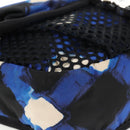 CHANEL Shoulder Bag Nylon Blue Black Silver CC Auth 141222A-12