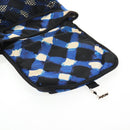 CHANEL Shoulder Bag Nylon Blue Black Silver CC Auth 141222A-18