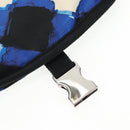 CHANEL Shoulder Bag Nylon Blue Black Silver CC Auth 141222A-19