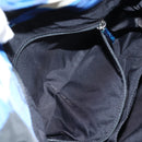 CHANEL Shoulder Bag Nylon Blue Black Silver CC Auth 141222A-28