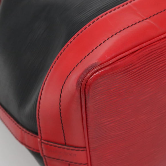 LOUIS VUITTON Epi Noe Shoulder Bag Bicolor Black Red M44017 LV Auth 141236