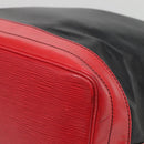 LOUIS VUITTON Epi Noe Shoulder Bag Bicolor Black Red M44017 LV Auth 141236-12
